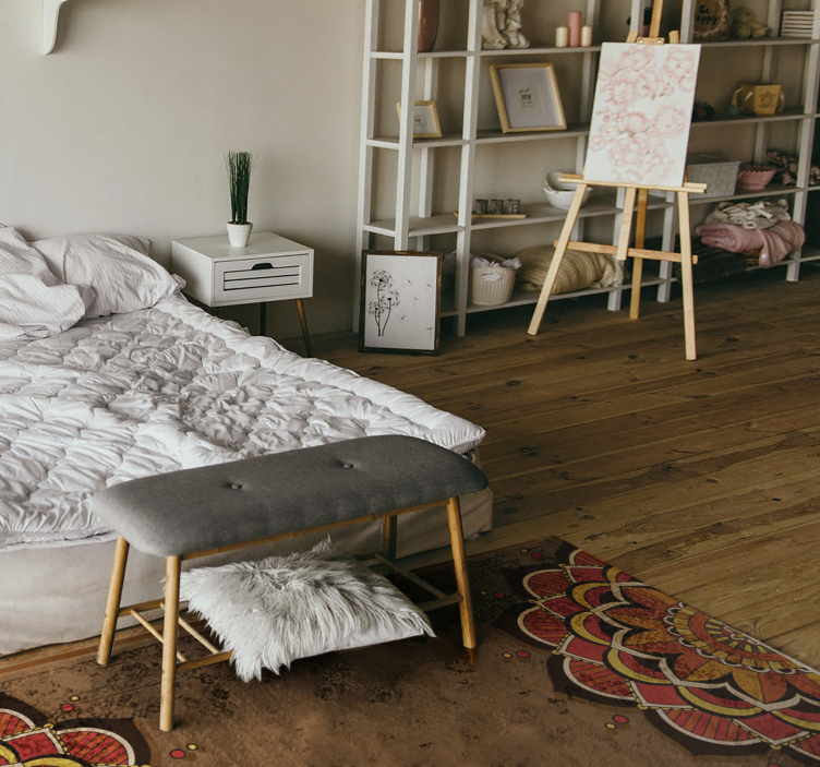 Tapis vinyle mandala ornementation de mandalas - TenStickers