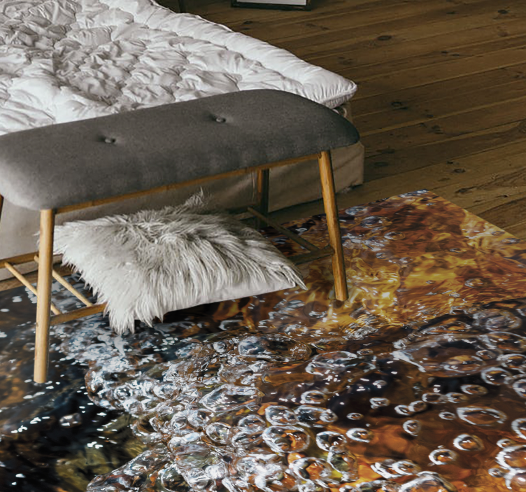 Tapis vinyle textures écoulement d'eau bouillonnante - TenStickers