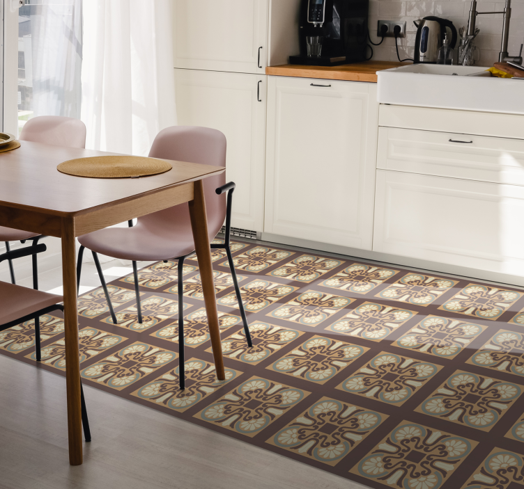 Tapis vinyle cuisine motif de carreaux de céramique - TenStickers