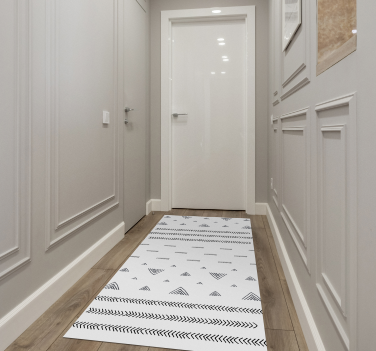 Tapis vinyle éthnique motifs géométriques contemporains - TenStickers