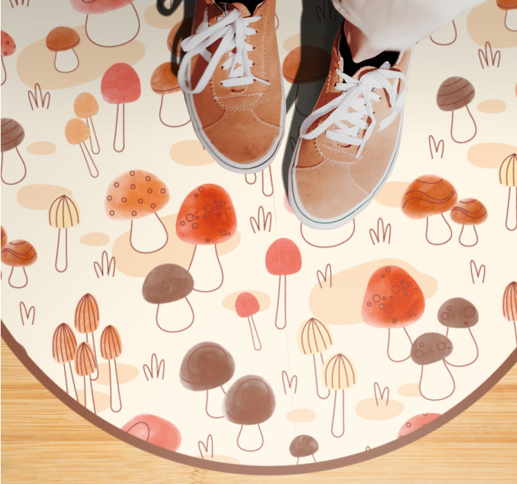 Tapis vinyle nature concept de champignon - TenStickers