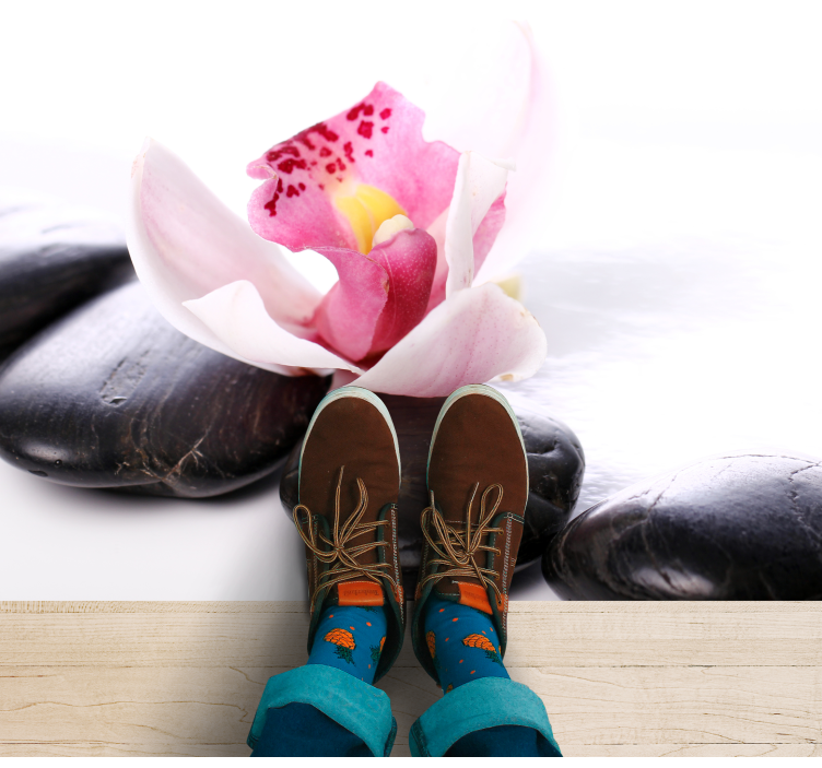 Tapis vinyle nature élégante sérénité florale - TenStickers