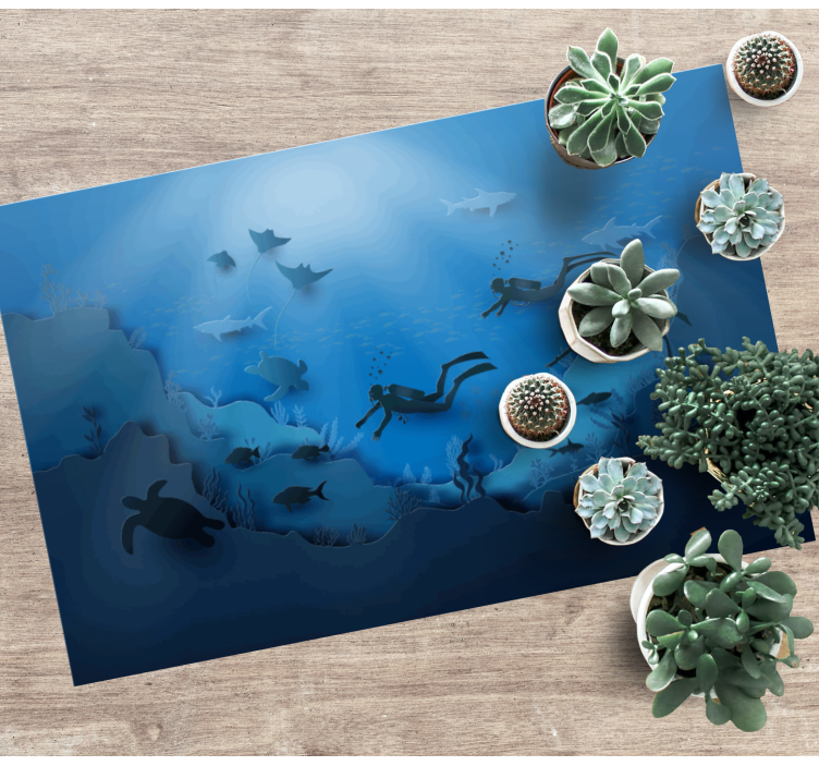 Tapis vinyle nature exploration sous-marine - TenStickers