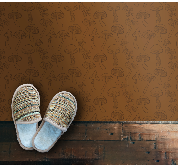 Tapis vinyle nature motif champignon - TenStickers