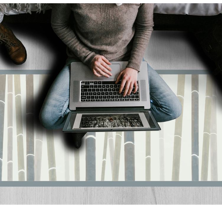 Tapis vinyle nature motif de bosquet de bambous - TenStickers