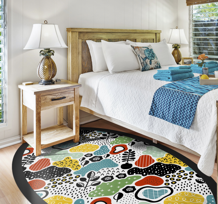 Tapis vinyle nature motif naturel coloré - TenStickers