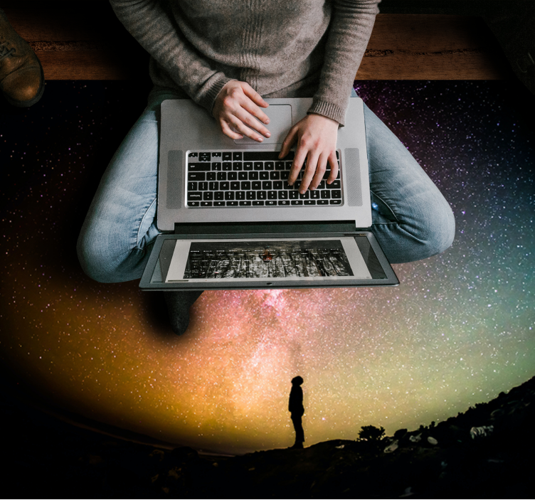 Tapis vinyle nature paysage céleste - TenStickers