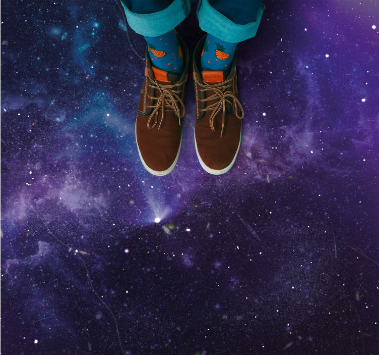 Tapis vinyle étoile scène de galaxie cosmique - TenStickers