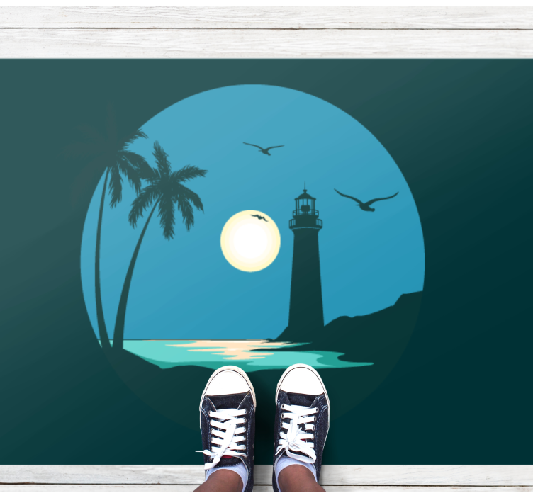 Tapis vinyle nature scène de phare côtier - TenStickers
