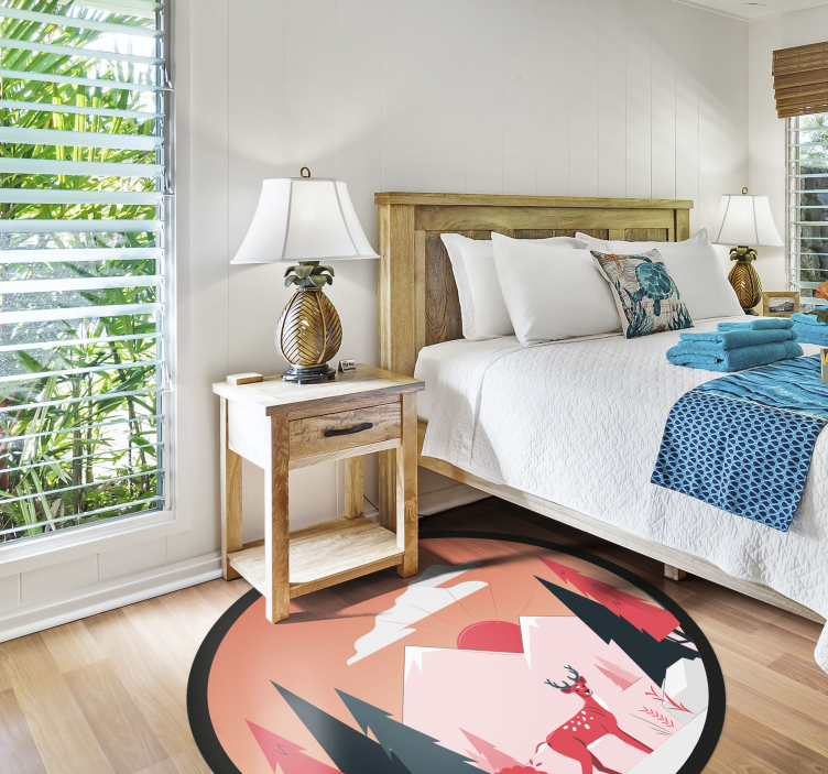 Tapis vinyle nature tableau de paysage naturel paisible - TenStickers