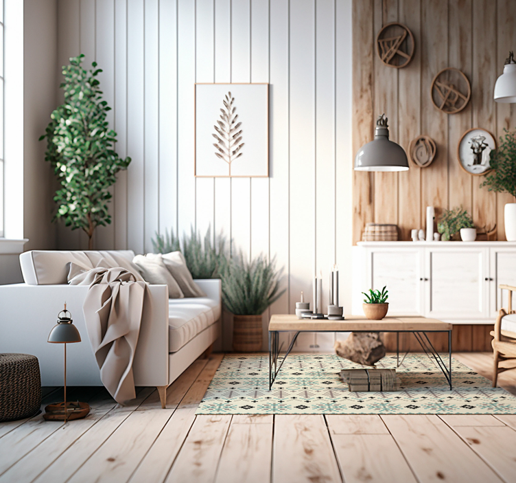 Tapis vinyle nordique modèle scandinave - TenStickers