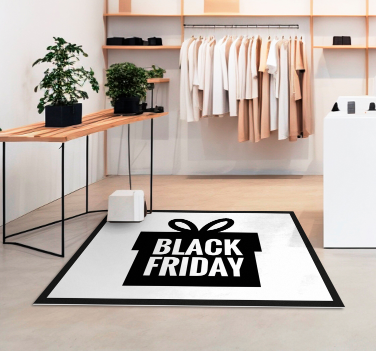 Tapis vinyle paquet cadeau Black Friday  - TenStickers