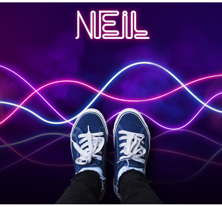 Tapis vinyle personnalisé affichage de lumières au néon - TenStickers