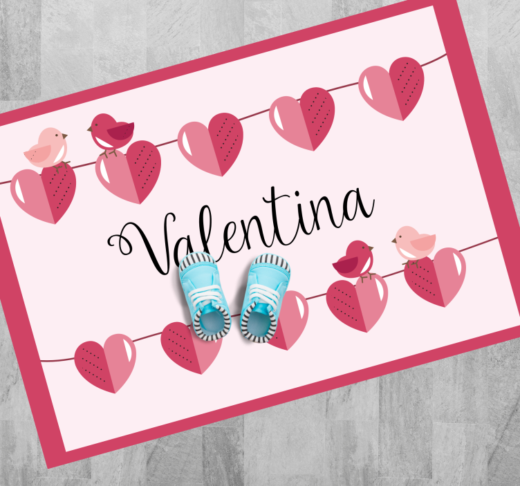 Tapis vinyle personnalisé conception de coeur - TenStickers