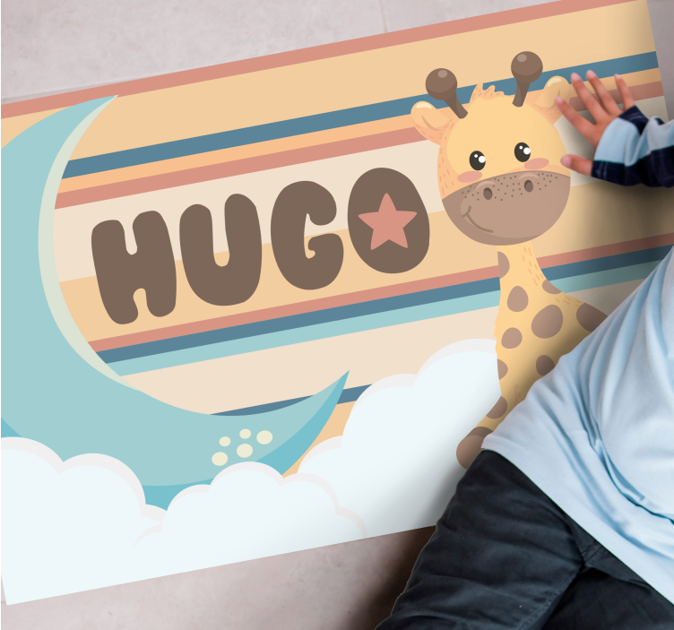 Tapis vinyle personnalisé conception de girafe - TenStickers