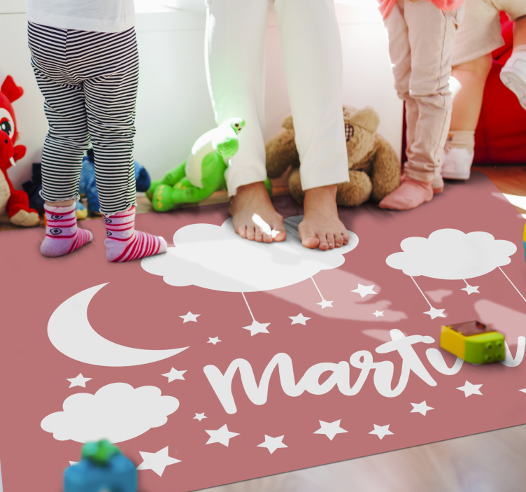 Tapis vinyle autres tapis doux ciel nocturne avec nom - TenStickers