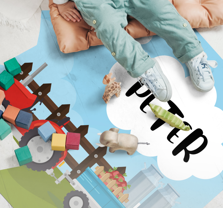 Tapis vinyle personnalisé ferme personnalisable - TenStickers