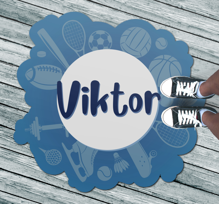 Tapis vinyle personnalisé insigne sportif sur mesure - TenStickers