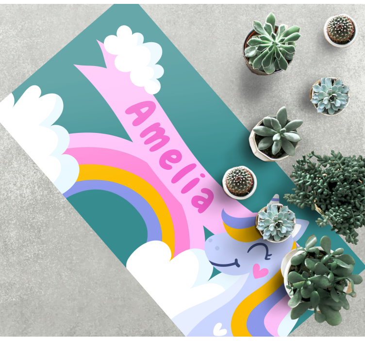 Tapis vinyle autres tapis costume de licorne arc-en-ciel - TenStickers