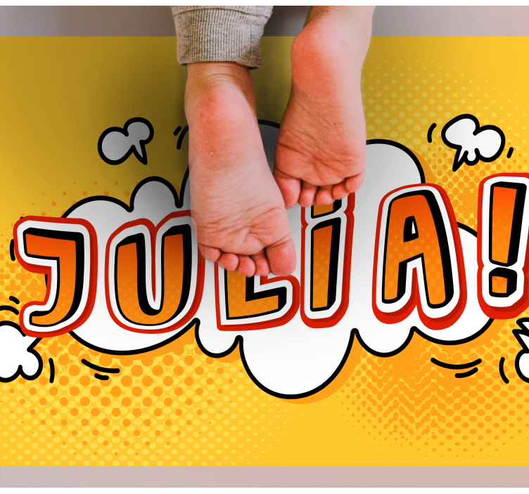 Tapis vinyle autres tapis nuage de noms de graffitis - TenStickers