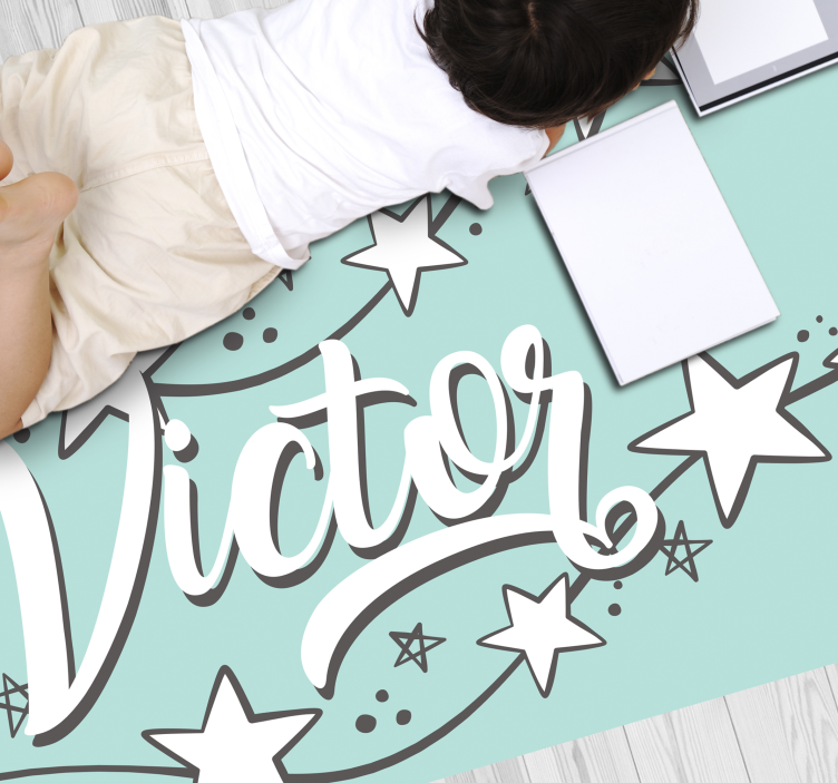 Tapis vinyle personnalisé poussière d'étoile personnalisable - TenStickers