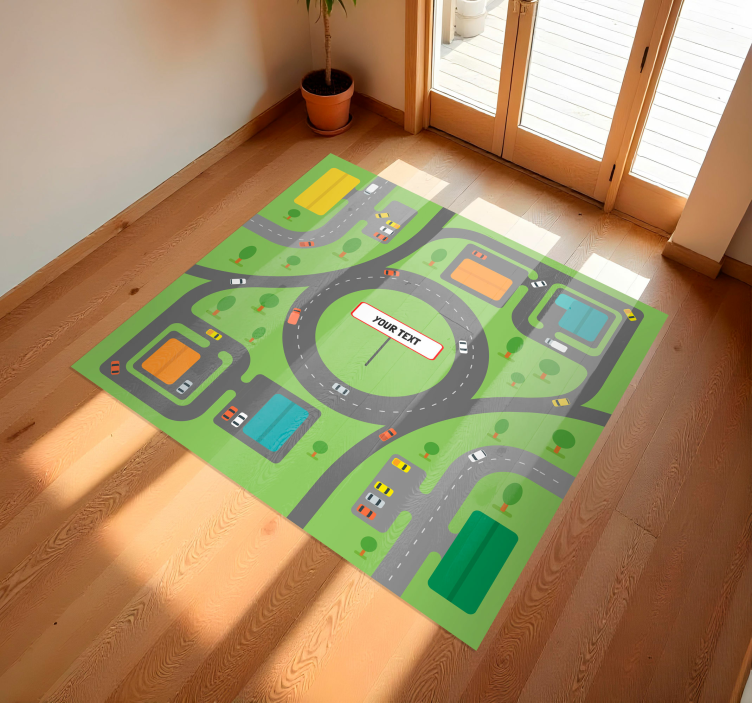 Tapis vinyle personnalisé scène urbaine personnalisée - TenStickers