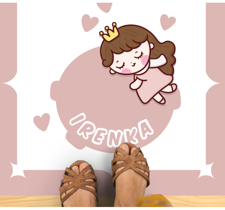 Tapis vinyle personnalisé thème de princesse mignonne - TenStickers