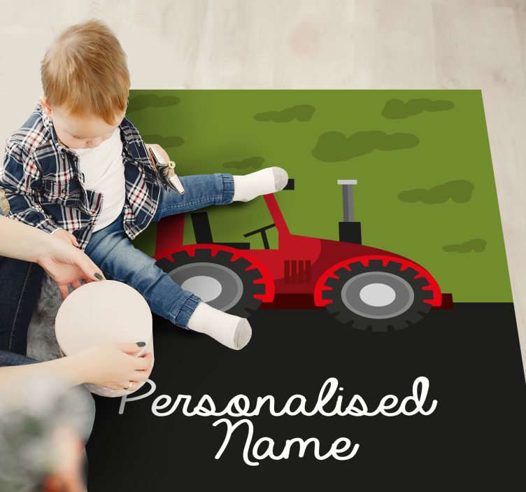 Tapis vinyle personnalisé tracteur sur mesure - TenStickers