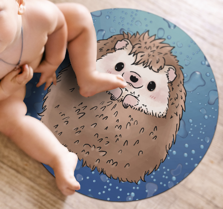 Tapis vinyle pour enfants adorable illustration de hérisson - TenStickers