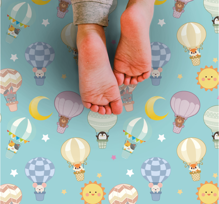 Tapis vinyle chambre bébé air chaud fantaisiste - TenStickers