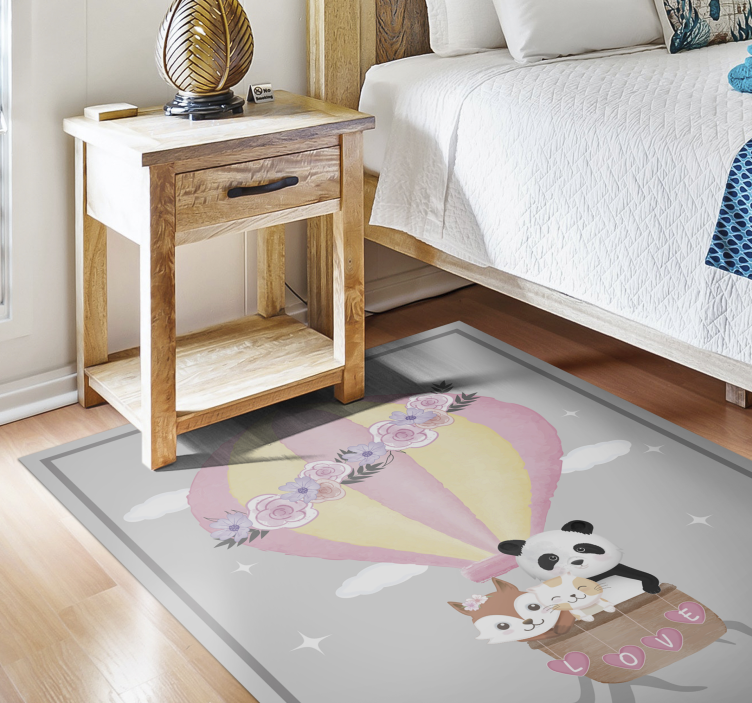 Tapis vinyle pour enfants amour de l'air chaud - TenStickers