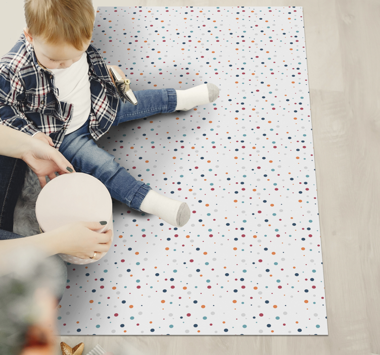 Tapis vinyle pour enfants amusant à pois - TenStickers