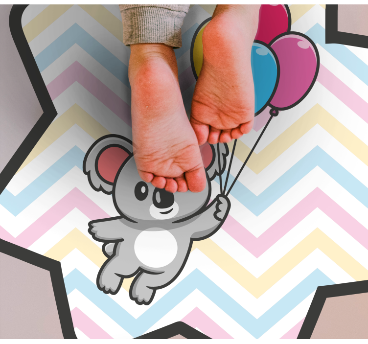 Tapis vinyle pour enfants ballon koala ludique - TenStickers