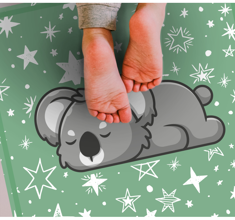 Tapis vinyle pour enfants étoiles koala endormies - TenStickers