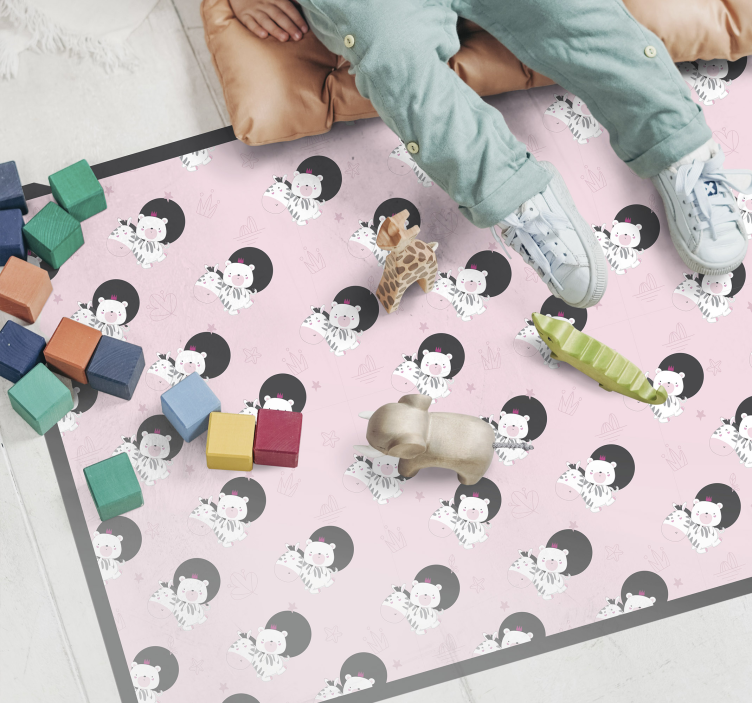 Tapis vinyle pour enfants graphique de ballerine ludique - TenStickers