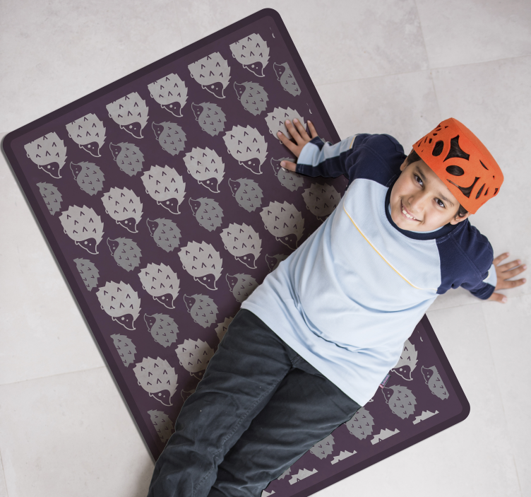 Tapis vinyle pour enfants hérissons de dessin animé - TenStickers