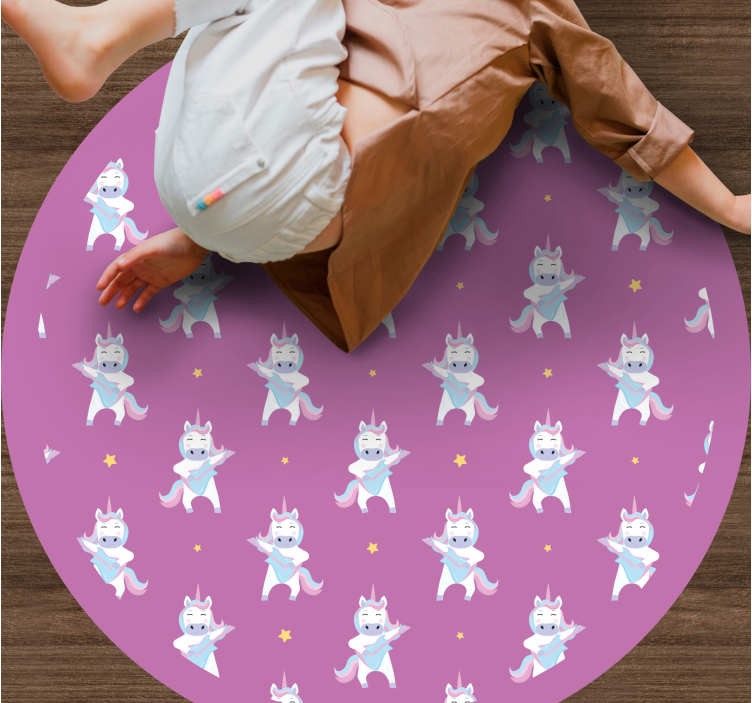 Tapis vinyle autres tapis motif de licornes ludiques - TenStickers