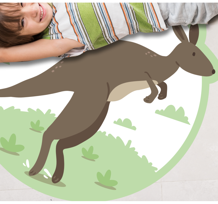 Tapis vinyle pour enfants saut du kangourou - TenStickers
