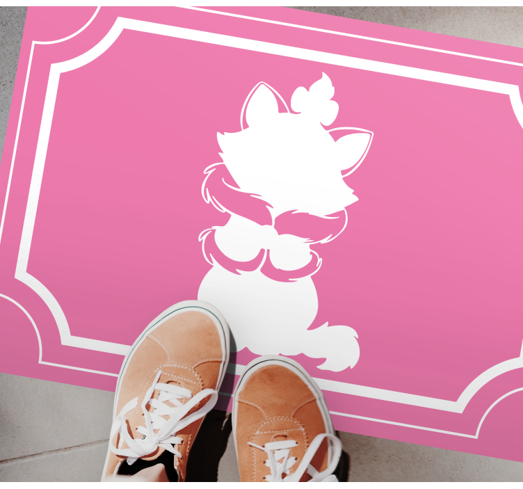 Tapis vinyle autres tapis silhouette de chat mignon - TenStickers