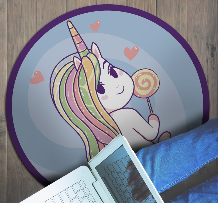 Tapis vinyle pour enfants sucette licorne - TenStickers