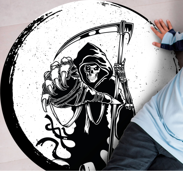 Tapis vinyle pour halloween motif de la grande faucheuse - TenStickers