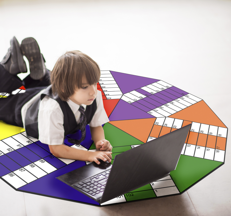 Tapis vinyle jeux diagramme circulaire éducatif - TenStickers