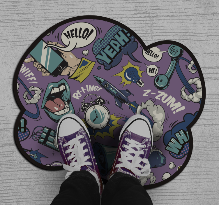Tapis vinyle jeux effets sonores comiques - TenStickers