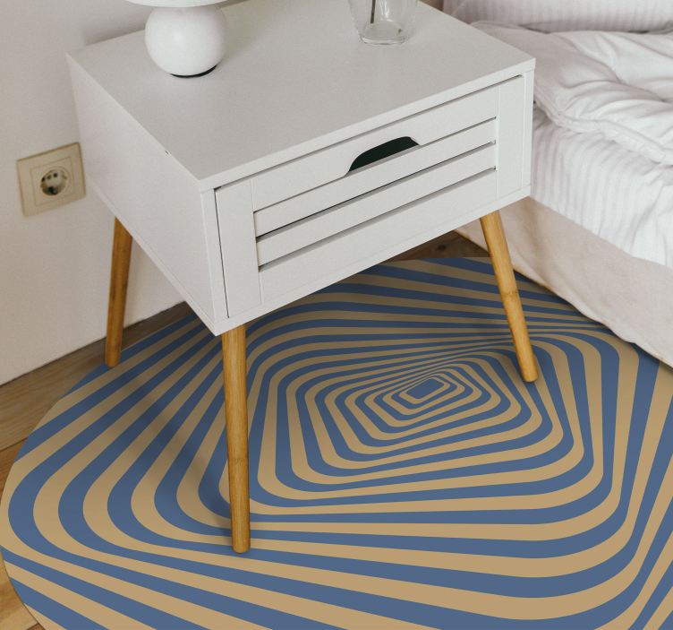 Tapis vinyle rayures bandes concentriques - TenStickers