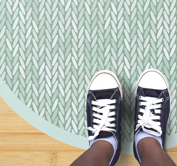 Tapis vinyle rayures motif à bandes spiralées - TenStickers