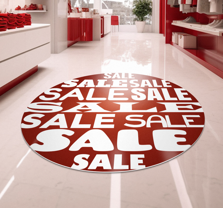 Tapis vinyle rouge ventes de forme circulaire - TenStickers