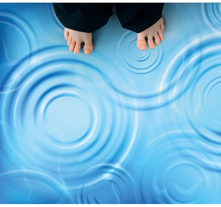 Tapis vinyle texture effet d'ondulation de l'eau - TenStickers