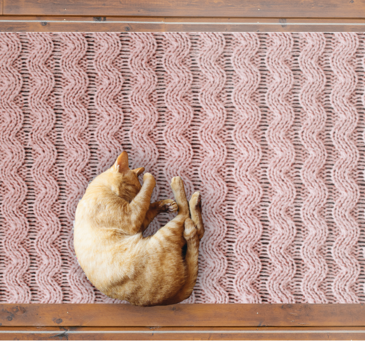 Tapis vinyle chambre motif ondulé - TenStickers