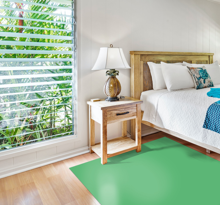 Tapis vinyle vert conception monochrome - TenStickers