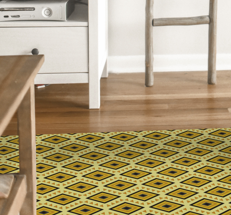 Tapis vinyles géométriques carrés à motifs géométriques - TenStickers